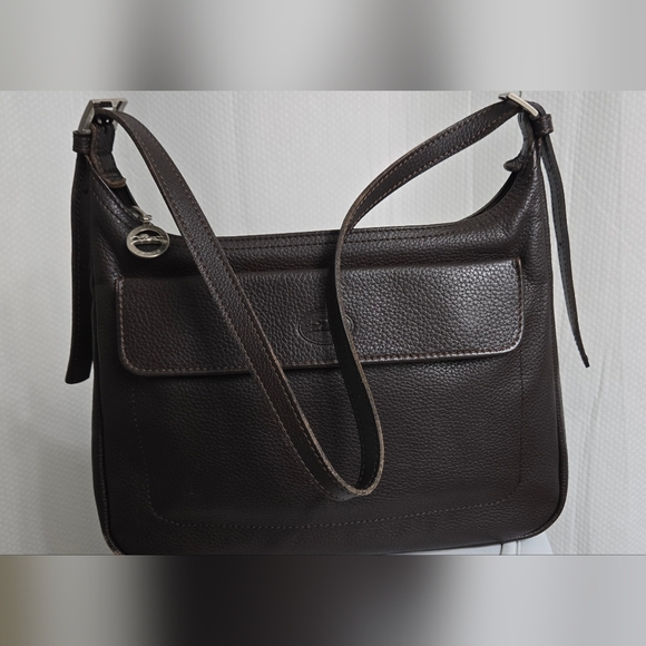 EUC Longchamp Brown Leather Shoulder Bag - Picture 8 of 14